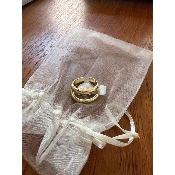 Loren Stewart Deux Open Band Ring in Gold Size 7 Rachel Zoe Curateur - Picture 3 of 6